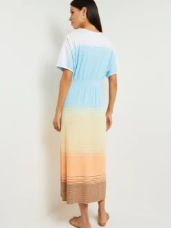 Misook Dresses|Midi Fit & Flare Dress - Soft Ombre Jacquard Knit