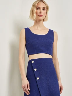 Misook Tops & Tees|Tanks|Modern Fit Boucle Knit Cropped Tank Top