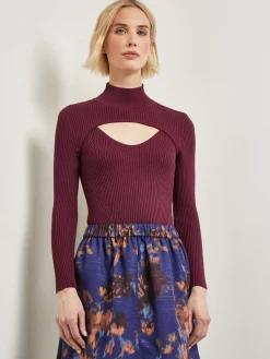 Misook Tops & Tees|Modern Fit Convertible Ribbed Soft Knit Top