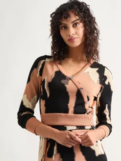 Misook Tops & Tees|Modern Fit Short Jacquard Soft Knit Sweater Top