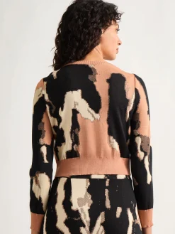 Misook Tops & Tees|Modern Fit Short Jacquard Soft Knit Sweater Top