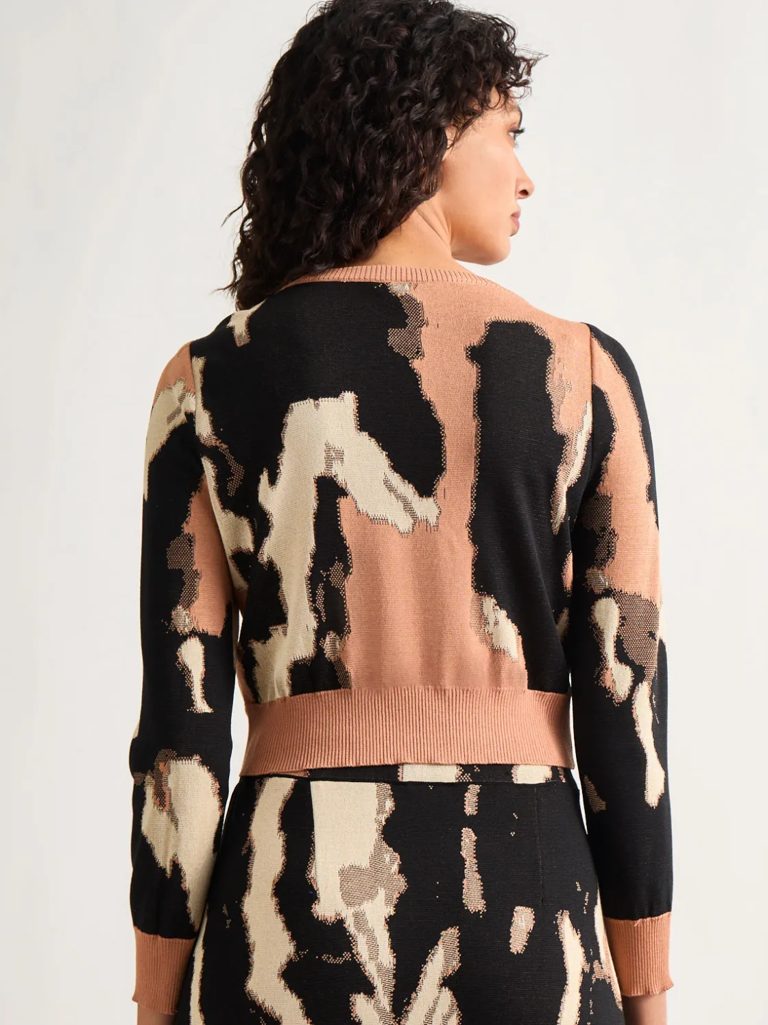 Misook Tops & Tees|Modern Fit Short Jacquard Soft Knit Sweater Top