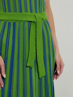 Misook Dresses|Modern Fit Sleeveless Soft Ribbed Knit Belted Maxi Dress