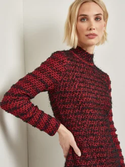 Misook Dresses|Modern Fit Two-Tone Eyelash Knit Sheath Dress