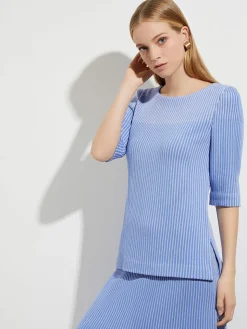 Misook Tops & Tees|Multi-Stripe Soft Knit Tunic