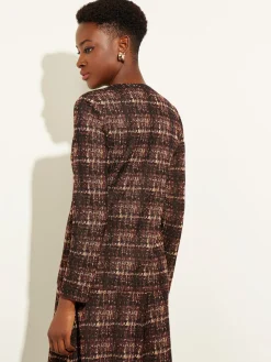 Misook Jackets & Coats|Plaid Button-Front Knit Jacket