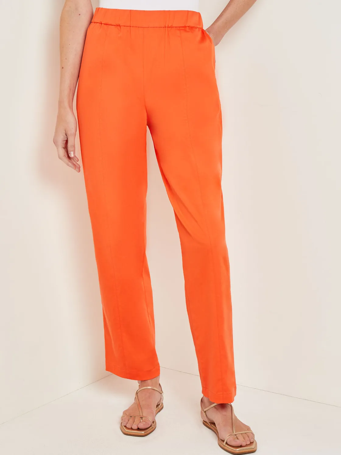 Misook Pants & Shorts|Pull-On Straight Leg Pants - Cotton Blend