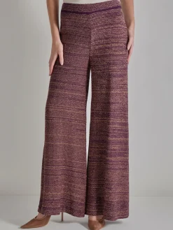 Misook Pants & Shorts|Pull-On Wide Leg Pants - Tweed Knit