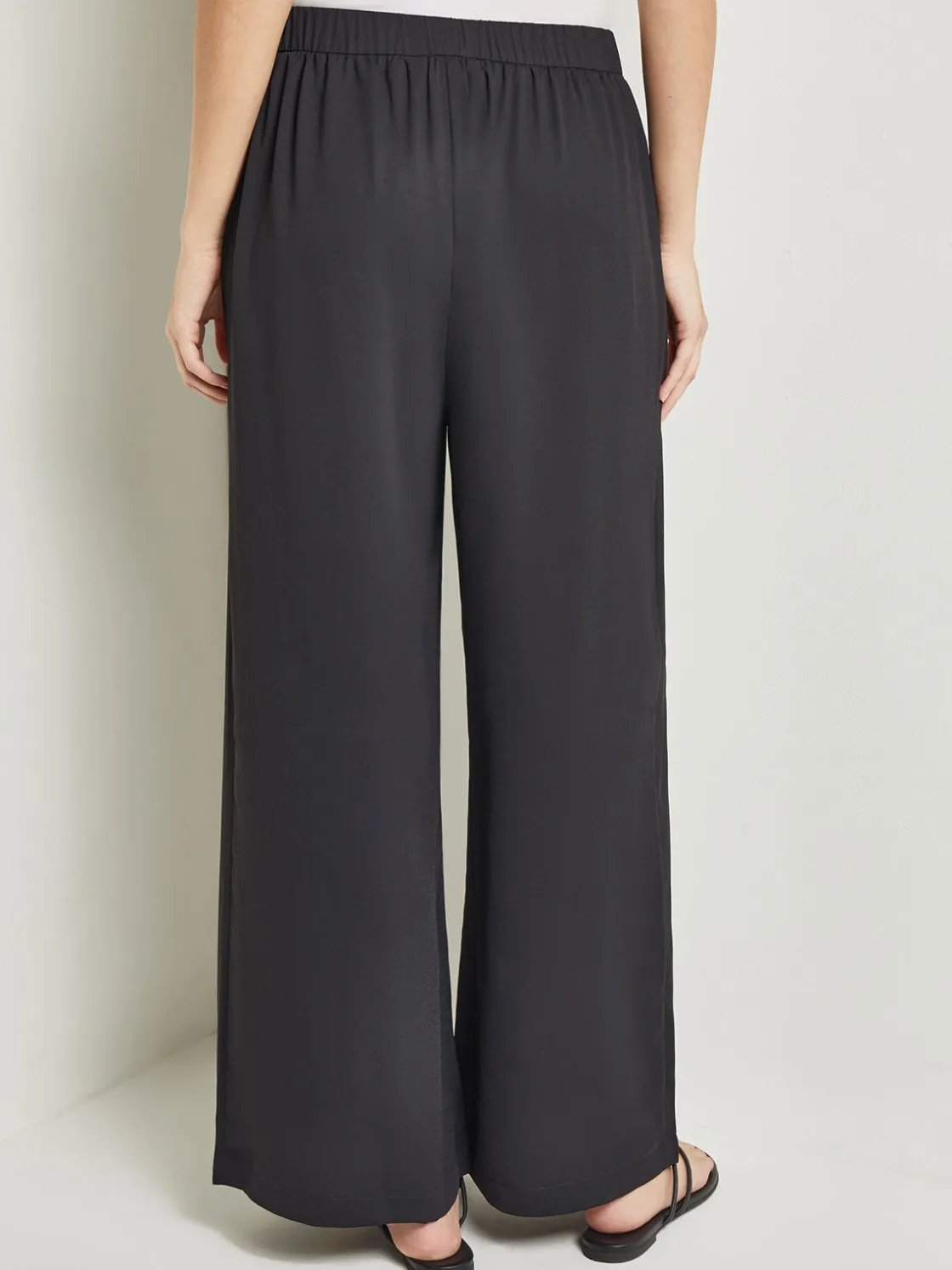 Misook Pants & Shorts|Pull-On Woven Wide-Leg Pants