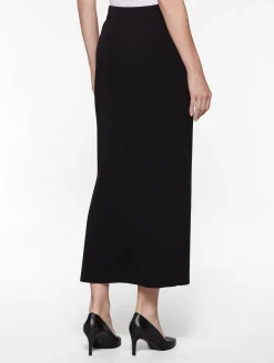 Misook Skirts|36" Straight Knit Skirt - Long Skirt with Slit |