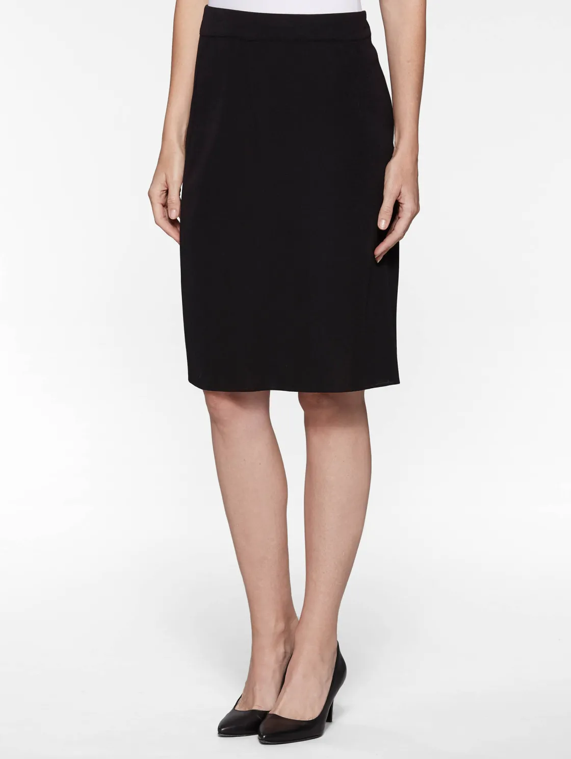 Misook Skirts|23" Straight Knit Skirt - Knit Pencil Skirt |