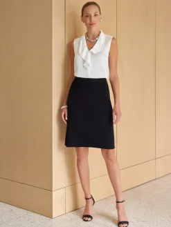 Misook Skirts|23" Straight Knit Skirt - Knit Pencil Skirt |