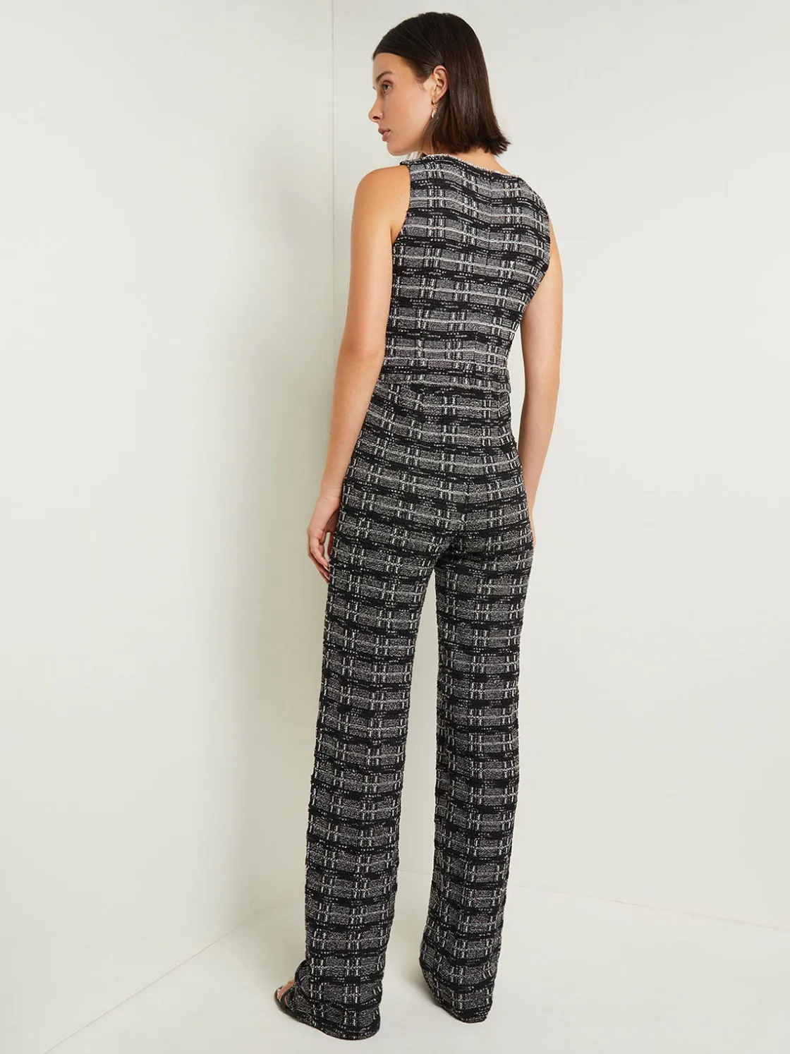 Misook Pants & Shorts|Dresses|Rhinestone Accent Tweed Knit Jumpsuit