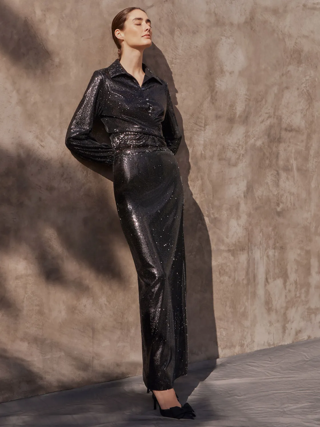 Misook Blouses & Shirts|Tops & Tees|Sequin Novelty Woven Blouse