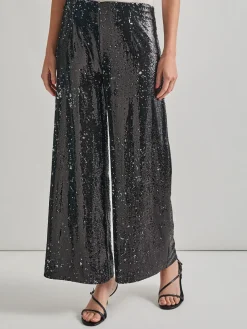 Misook Pants & Shorts|Sequin Novelty Woven Wide Leg Pant