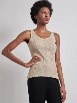 Misook Tops & Tees|Tanks|Shaped Ribbed Knit V-Neck Tank