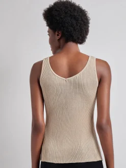 Misook Tops & Tees|Tanks|Shaped Ribbed Knit V-Neck Tank