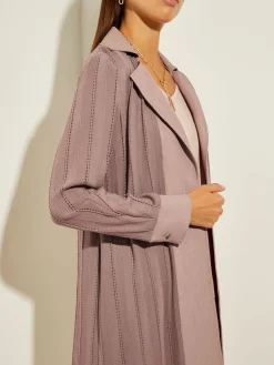 Misook Jackets & Coats|Sheer Duster - Long Brown Coat |