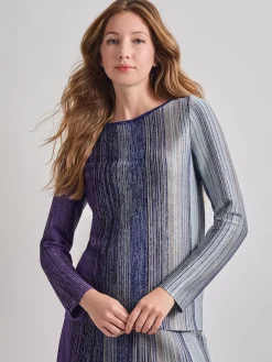 Misook Tops & Tees|Shimmer Lurex Knit Tunic