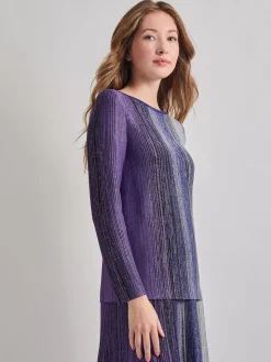 Misook Tops & Tees|Shimmer Lurex Knit Tunic