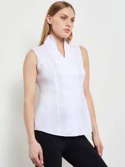 Misook Blouses & Shirts|Tops & Tees|Sleeveless Stretch Cotton Blouse