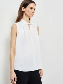 Misook Blouses & Shirts|Tops & Tees|Sleeveless Twist Neck Crepe De Chine Blouse