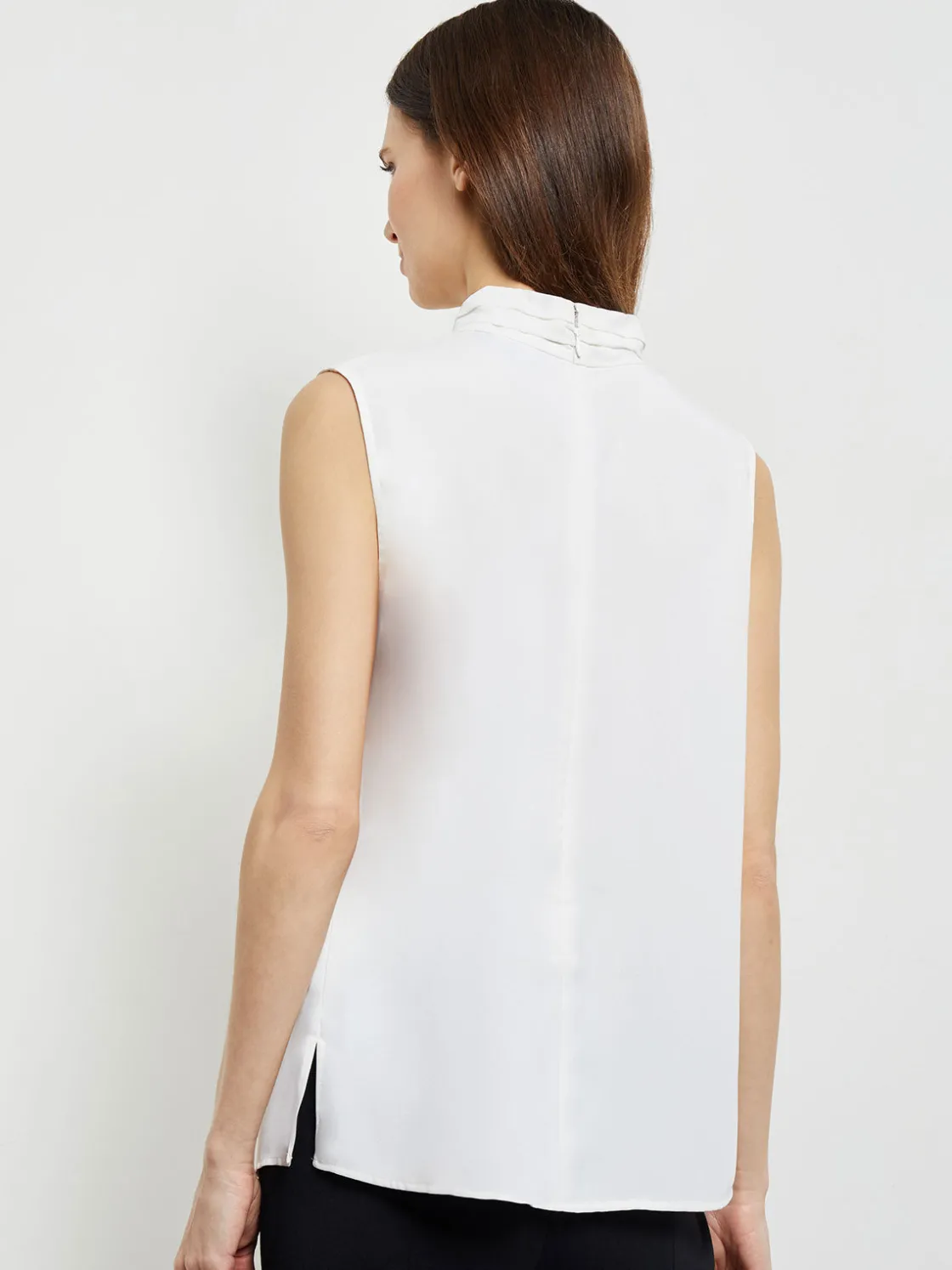 Misook Blouses & Shirts|Tops & Tees|Sleeveless Twist Neck Crepe De Chine Blouse