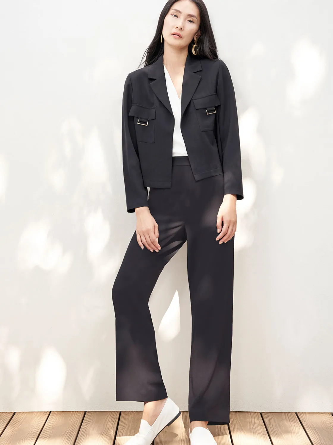 Misook Jackets & Coats|Soft Crepe Cropped Blazer