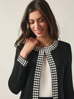 Misook Jackets & Coats|Studded Open Neck Jacket