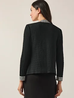 Misook Jackets & Coats|Studded Open Neck Jacket