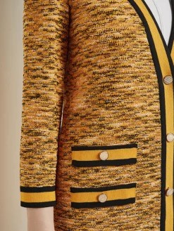 Misook Jackets & Coats|Tailored Fit Jacket - Contrast Trim Tweed Knit