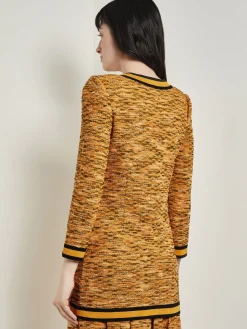 Misook Jackets & Coats|Tailored Fit Jacket - Contrast Trim Tweed Knit