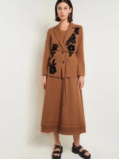 Misook Jackets & Coats|Tailored Fit Jacket - Embroidered Woven Twill