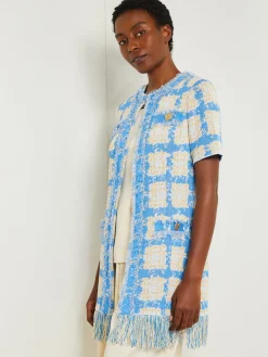 Misook Jackets & Coats|Tailored Fit Jacket - Windowpane Tweed Knit