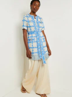 Misook Jackets & Coats|Tailored Fit Jacket - Windowpane Tweed Knit