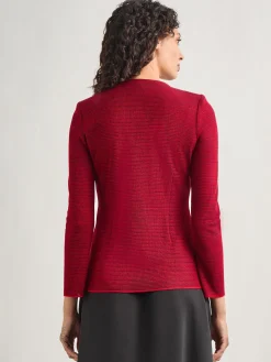 Misook Jackets & Coats|Tailored Fit Two-Toned Cutout Knit Jacket