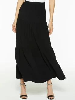 Misook Skirts|Tiered Light Flounce Maxi Skirt
