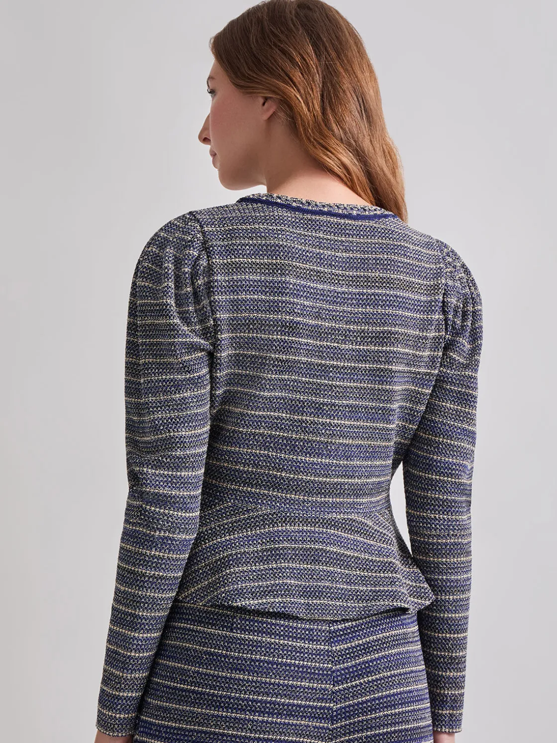 Misook Jackets & Coats|Tweed Knit Peplum Jacket