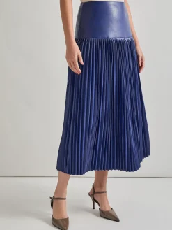 Misook Skirts|Vegan Leather Accordian Maxi Skirt