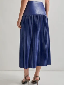 Misook Skirts|Vegan Leather Accordian Maxi Skirt