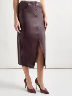 Misook Skirts|Vegan Leather Pencil Skirt