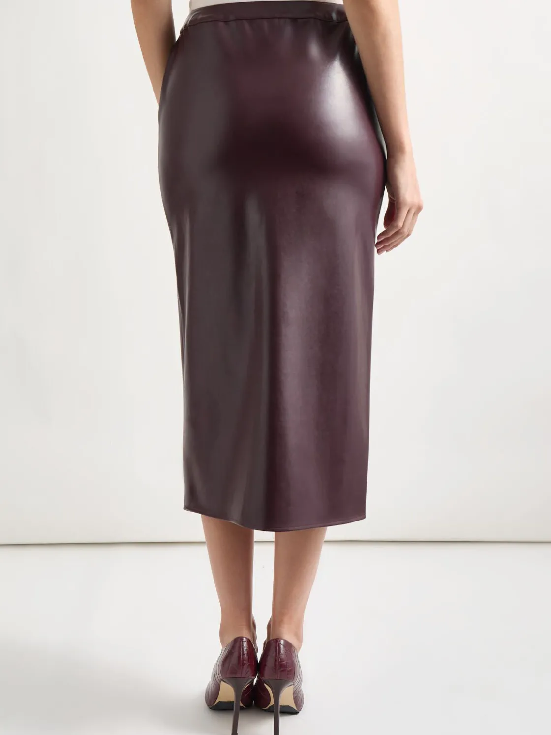 Misook Skirts|Vegan Leather Pencil Skirt