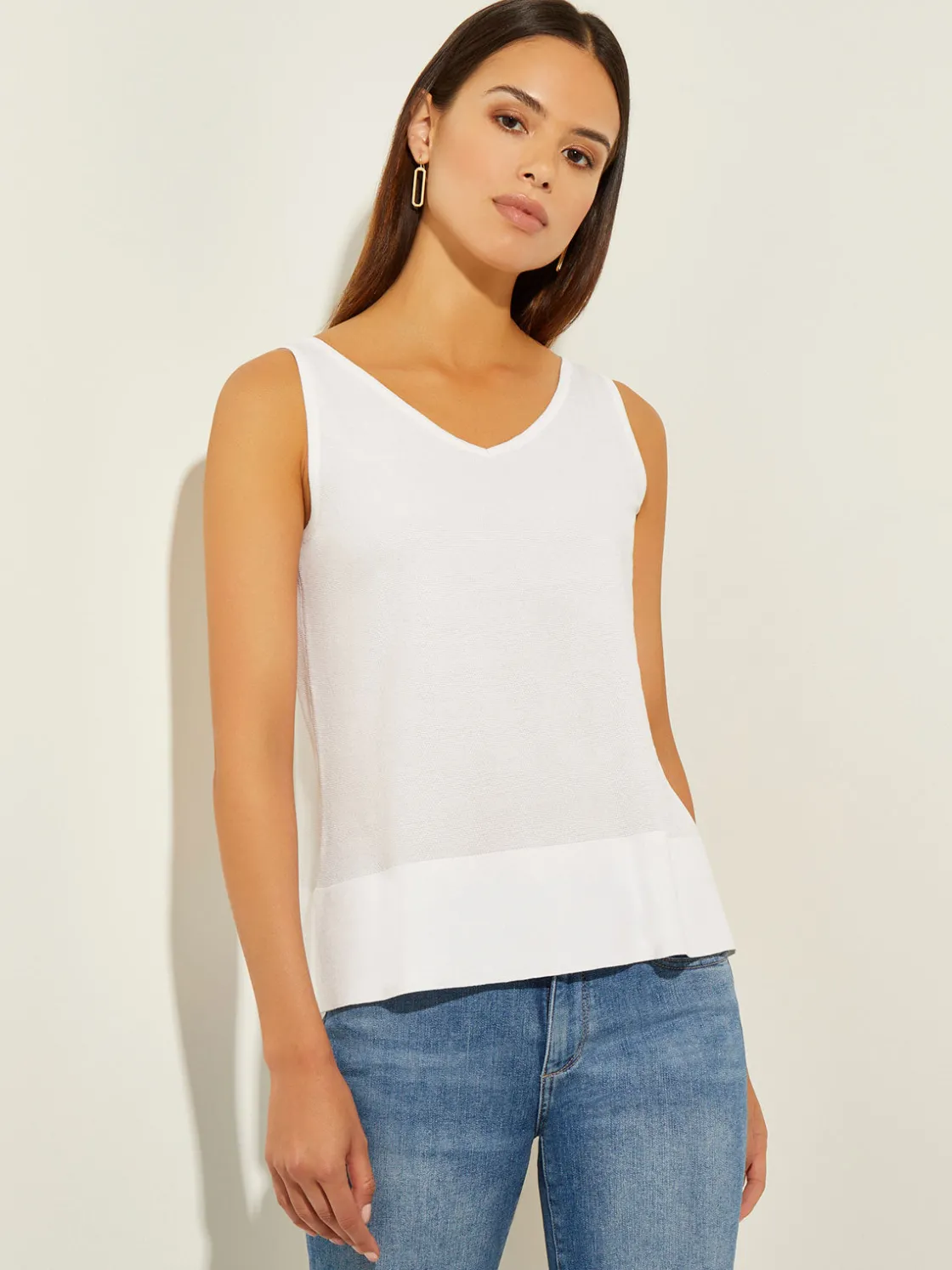 Misook Tops & Tees|Tanks|V-Neck Soft Knit Tank Top