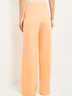 Misook Pants & Shorts|Zipper Fly Wide Leg Pants - Faux Cupro Silk